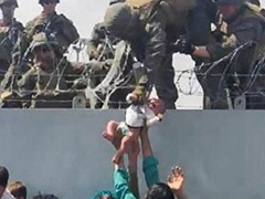 被美军遗弃喀布尔机场的男婴与家人团聚