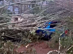 美国路易斯安那州遭龙卷风侵袭 房屋损毁
