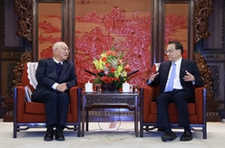 李克强会见国际著名数学家丘成桐
