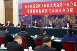 赵乐际分别参加香港代表团、澳门代表团审议
