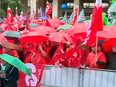 意大利主要工会组织举行游行