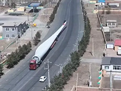 超90米长“风车”叶片的运输之路
