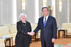 李强会见美国财政部长