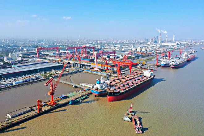 中国造船业三大指标继续领跑全球