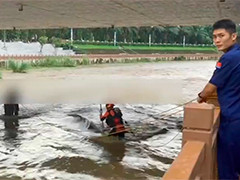海南保亭突降大雨 两名群众被困河中终获救