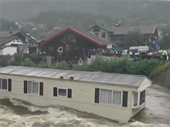 挪威风暴引发洪水和山体滑坡