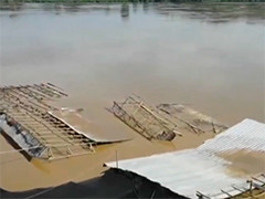 泰国持续降雨致湄公河水位上涨