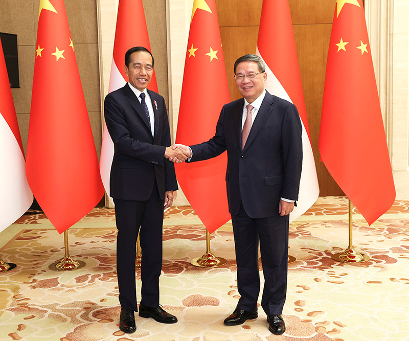 李强会见印度尼西亚总统