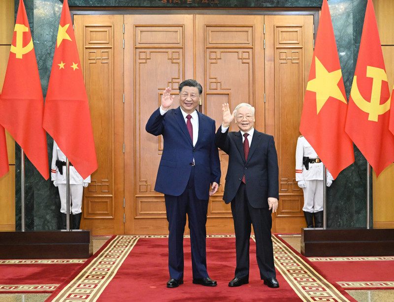 习近平同越共中央总书记举行会谈