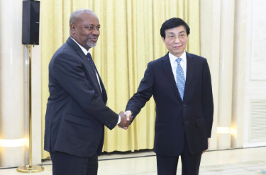 王沪宁会见卢旺达爱国阵线干部考察团
