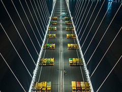 深中通道开始桥梁荷载试验