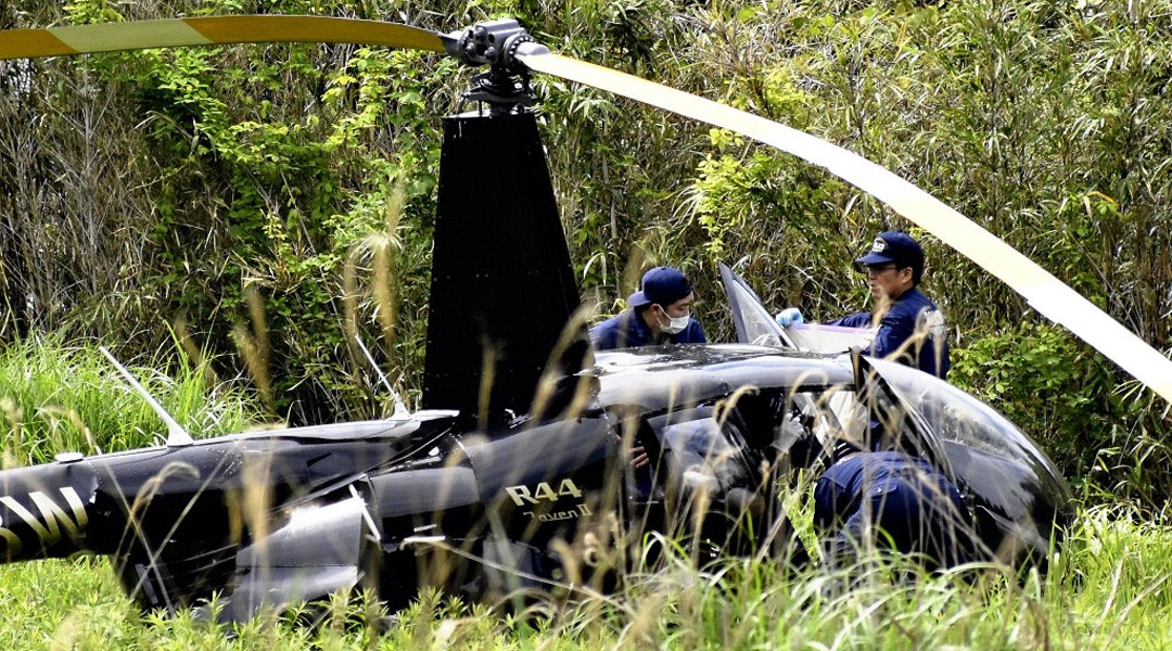 日本一观光直升机迫降 两名中国游客受伤