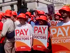 英国英格兰地区初级医生再次罢工