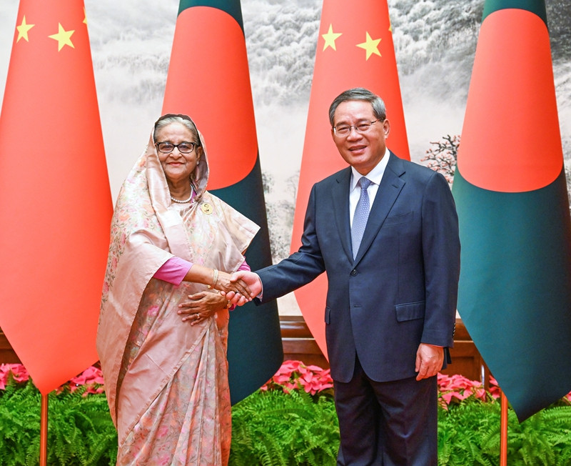 李强同孟加拉国总理会谈