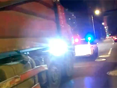 车辆加装“牛眼灯”逃避执法 交警加强路面拦截