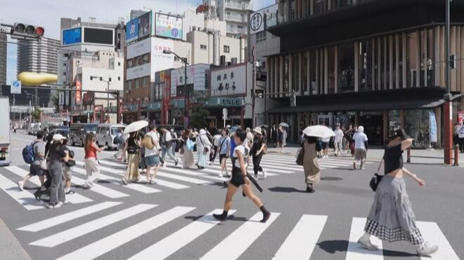 日本气象厅向多地发布“中暑警戒警报”