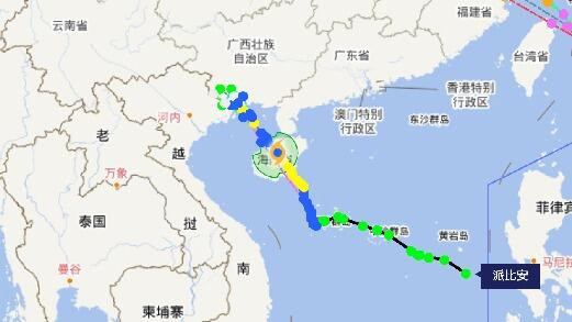 台风“派比安”今天凌晨在海南万宁登陆