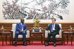 丁薛祥会见加蓬总统