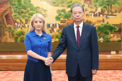 赵乐际同塞浦路斯议长举行会谈