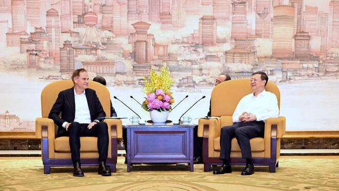 陈吉宁会见德国大众汽车集团客人
