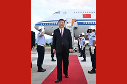 习近平抵达里约热内卢出席二十国集团领导人第十九次峰会并对巴西进行国事访问