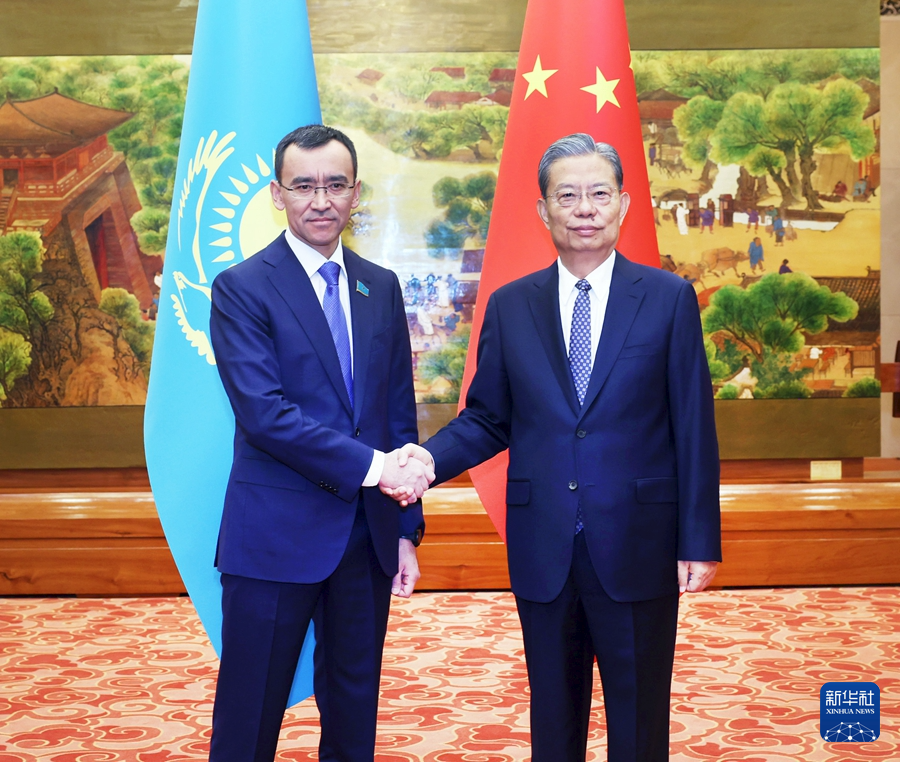 赵乐际会见哈萨克斯坦议会上院议长