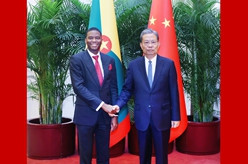赵乐际会见格林纳达总理