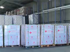 约旦 中国援加沙地带人道主义物资启运仪式举行