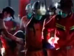 中国救援力量在缅救援 1名埋压近40小时幸存者获救