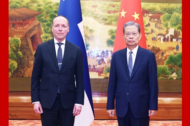 赵乐际同芬兰议长举行会谈