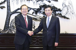 王沪宁会见日本公明党代表团