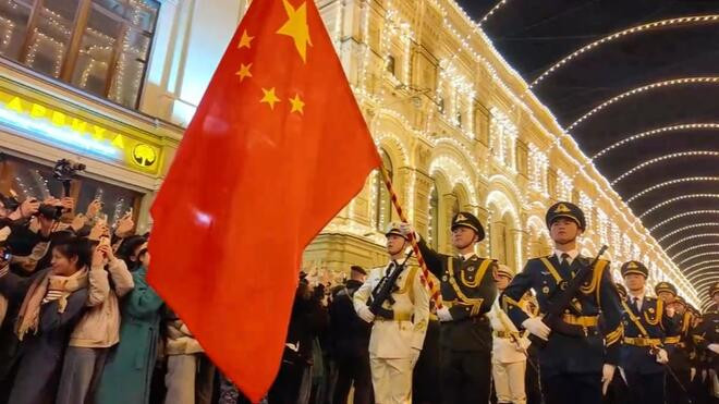 纪念苏联伟大卫国战争胜利80周年阅兵活动 解放军仪仗司礼大队仪仗分队参加活动