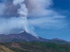 意大利 西西里岛埃特纳火山喷发