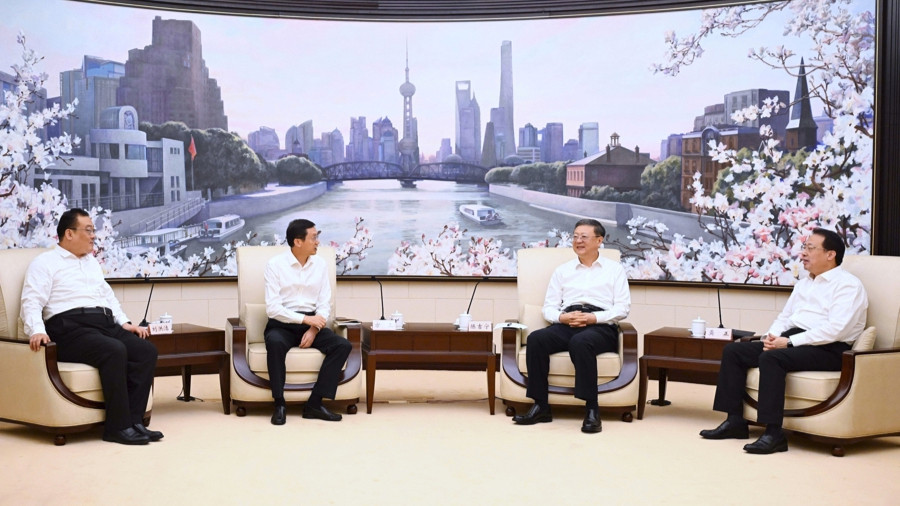 陈吉宁龚正与安徽省六安市党政代表团座谈