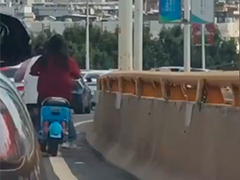 女子骑共享电单车上高架 或被导航“带偏”