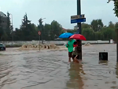 意大利北部遭遇强降雨 米兰部分地区被淹