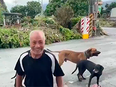 台湾花莲马太鞍溪堰塞湖发生溢流 一男子被洪水冲走 奋力自救终脱险