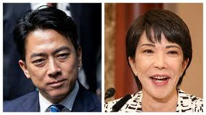 日本自民党新总裁选战投票意向显示高市早苗和小泉进次郎领先