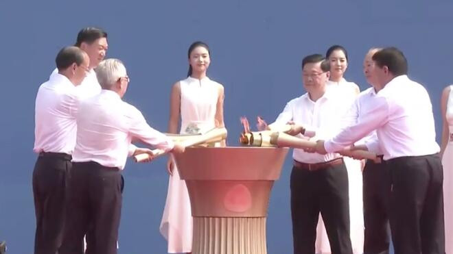 十五运会和残特奥会火种采集仪式在广州举行