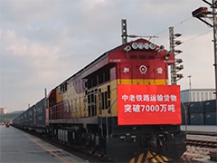 中老铁路累计运输货物突破7000万吨