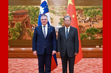 王沪宁会见斯洛文尼亚国民委员会主席