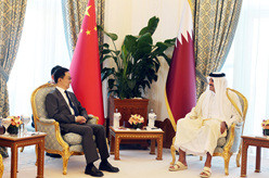 韩正会见卡塔尔埃米尔