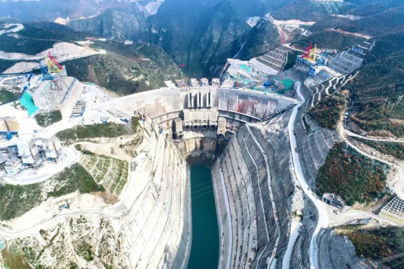 陕西咸阳 东庄水利枢纽工程正式下闸蓄水