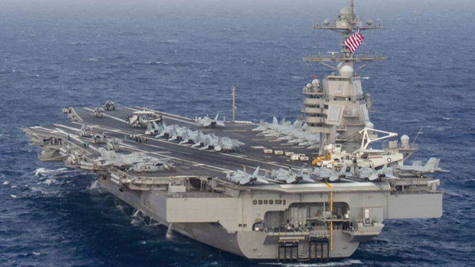美军方称"福特"号航母进入拉美周边水域