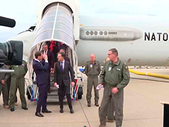 北约秘书长访问北约驻德空军基地
