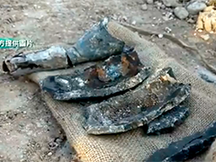 香港国际机场工地发现一枚战时迫击炮弹