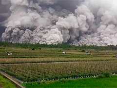 印尼塞梅鲁火山多次喷发 近千人被紧急疏散