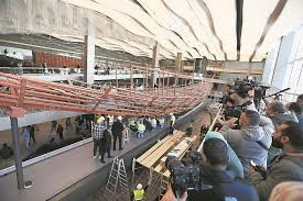 埃及大埃及博物馆第二艘太阳船启动安装工程