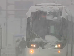 日本多地降下大雪 数千辆车被困高速公路