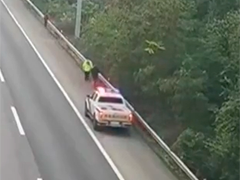 重庆老人在高速路上寻手机 民警帮忙找回